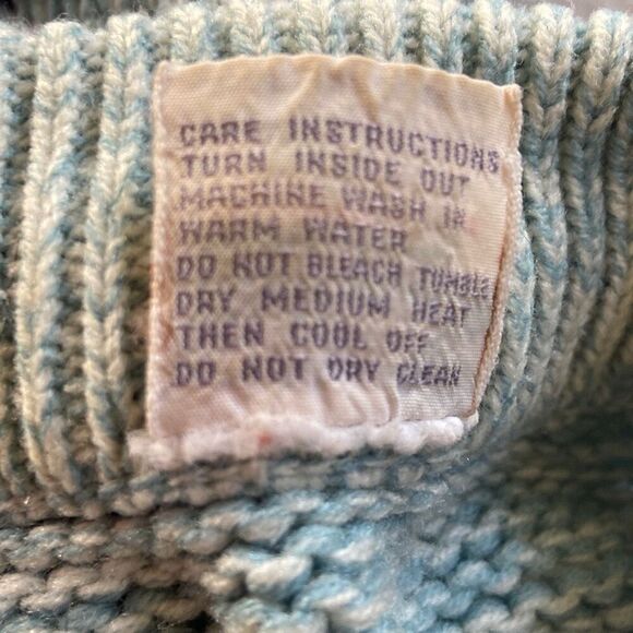 VTG 70s 80s National Alpine Fair Isle Ski Sweater Blue Red White Unisex L - Picture 5 of 7